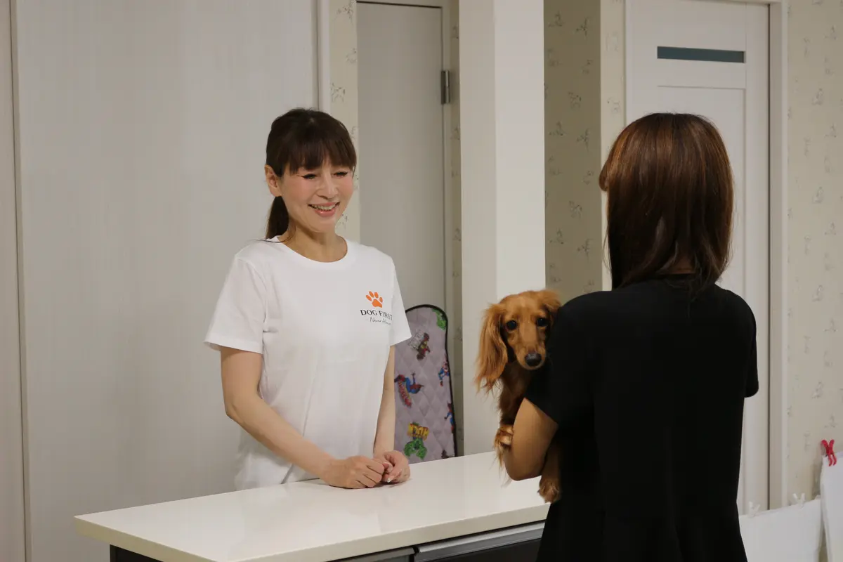 受付カウンターでの様子